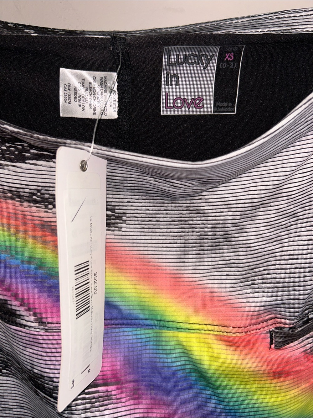 NWT Lucky in Love Black Skort with Rainbow Accent - Picture 6 of 6